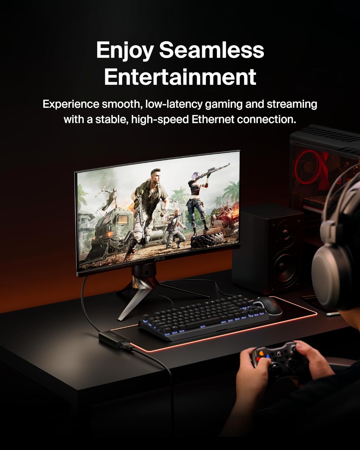 Belkin USB-C to Ethernet Adapter, Gigabit Ethernet Port Compatible w/ USB-C Devices