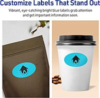Avery Printable Oval Labels, Sure Feed Technology, 1-1/8" x 2-1/4", Bright Blue Labels, Print-to-The-Edge, Laser/Inkjet Printable, 210 Total, Great for Soaps and Candles 210 labels