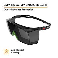 3M SecureFit 3700 Series, SF3750AS-BLK, Black Temples, IR 5.0 Gray OTG Anti-Scratch Lens