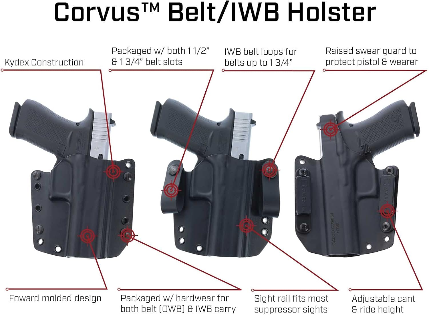 Galco Corvus Belt and IWB Holster