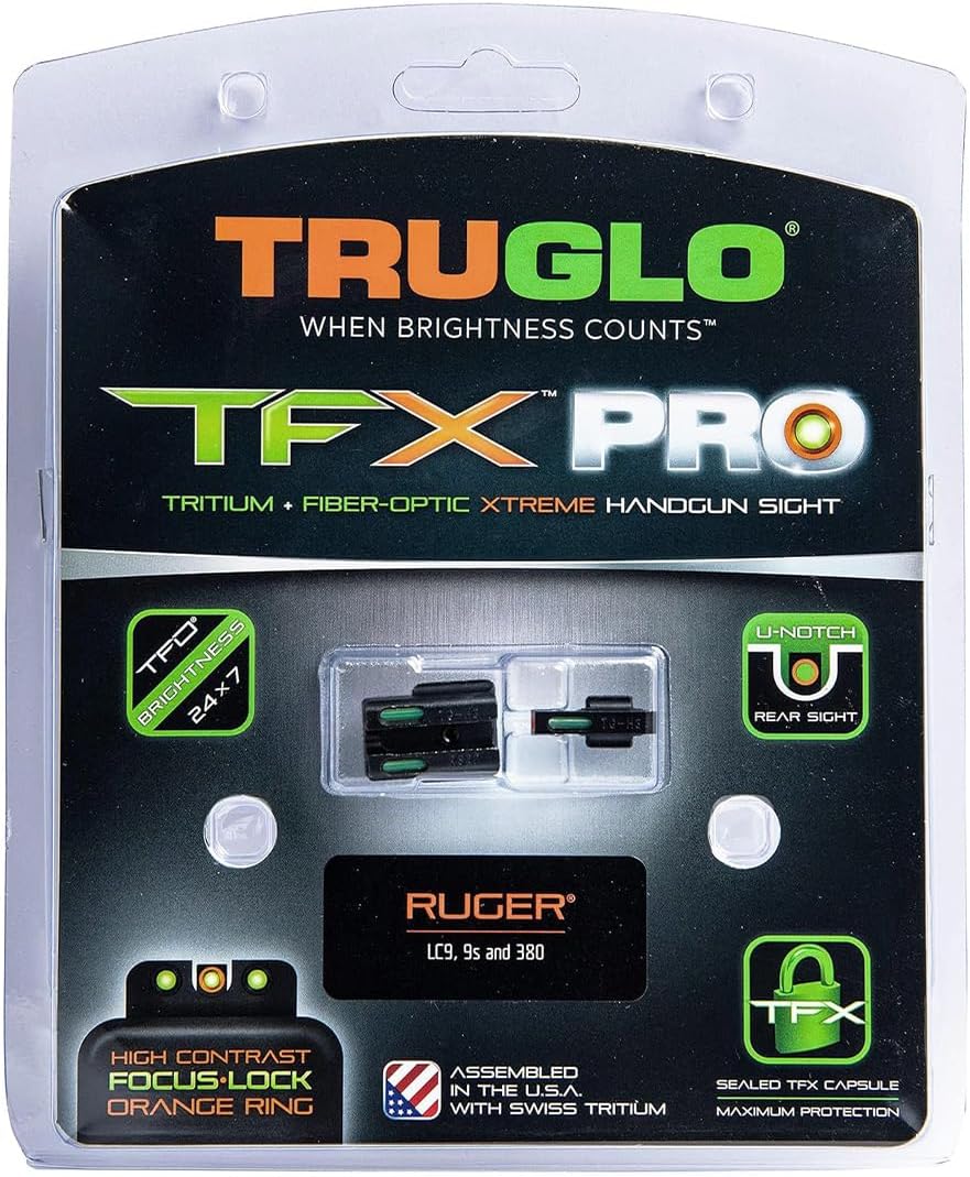 TRUGLO TFX PRO Handgun Sight, Tritium & Fiber-Optic Day/Night