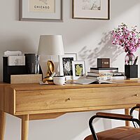 Flash Furniture Comerford 3-Piece Metal and Wood Organizer Set