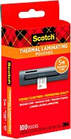 SCOTCH Thermal Laminating Pouches, 5 mil, Clear