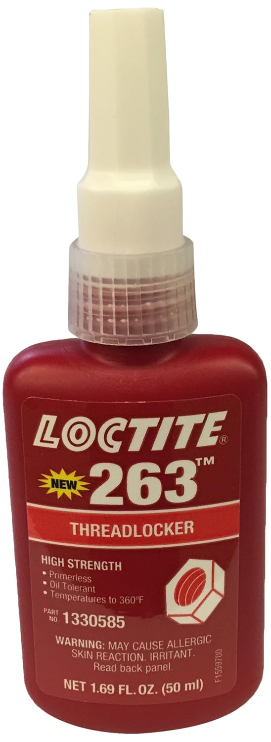 Loctite 1330585 263 Thread Locker, 50 mL, red