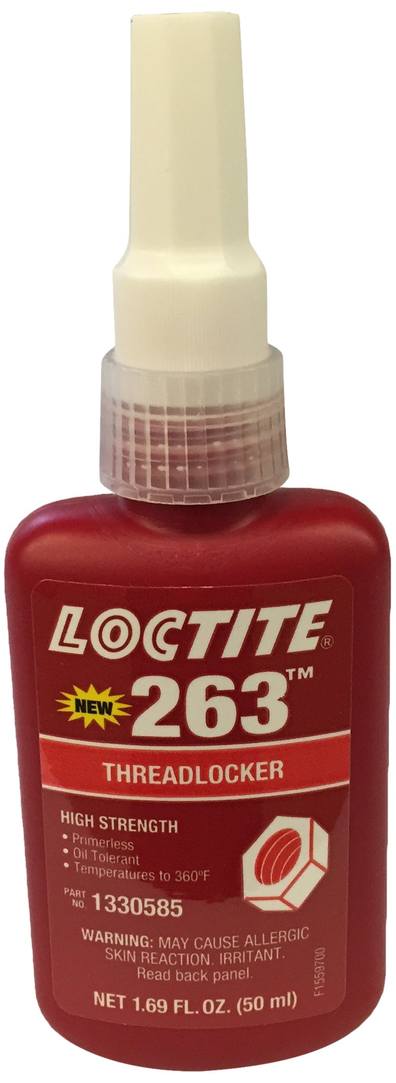 Loctite 1330585 263 Thread Locker, 50 mL, red