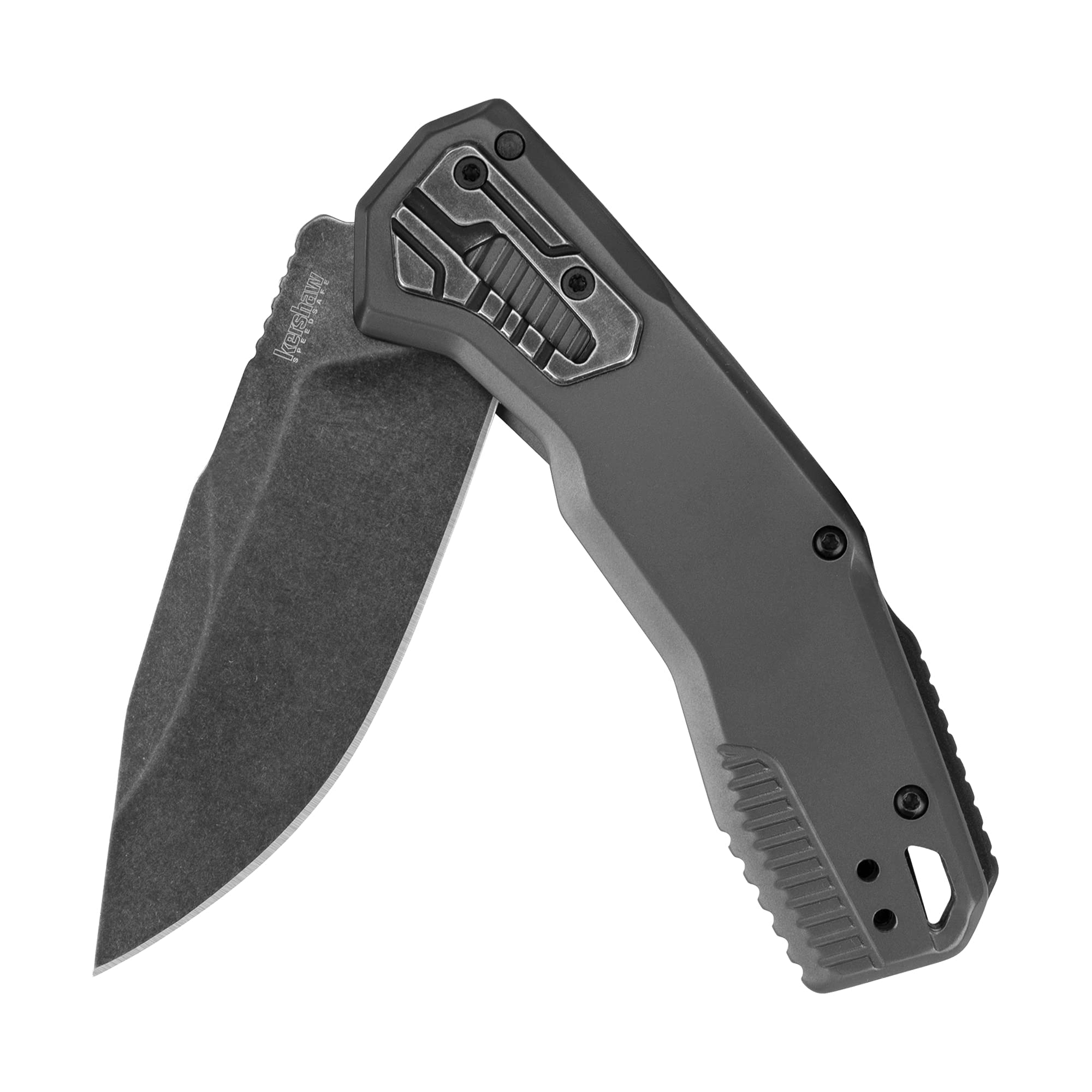 Kershaw Cannonball Pocket Knife, 3.5" D2 Carbon Steel Drop Point Blade, assisted opening with Flipper, Frame Lock, EDC