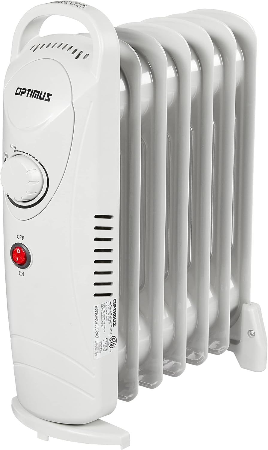 Optimus H-6003 700W Portable Oil-Filled Radiator Heater, 16 x 6 x 15 inches