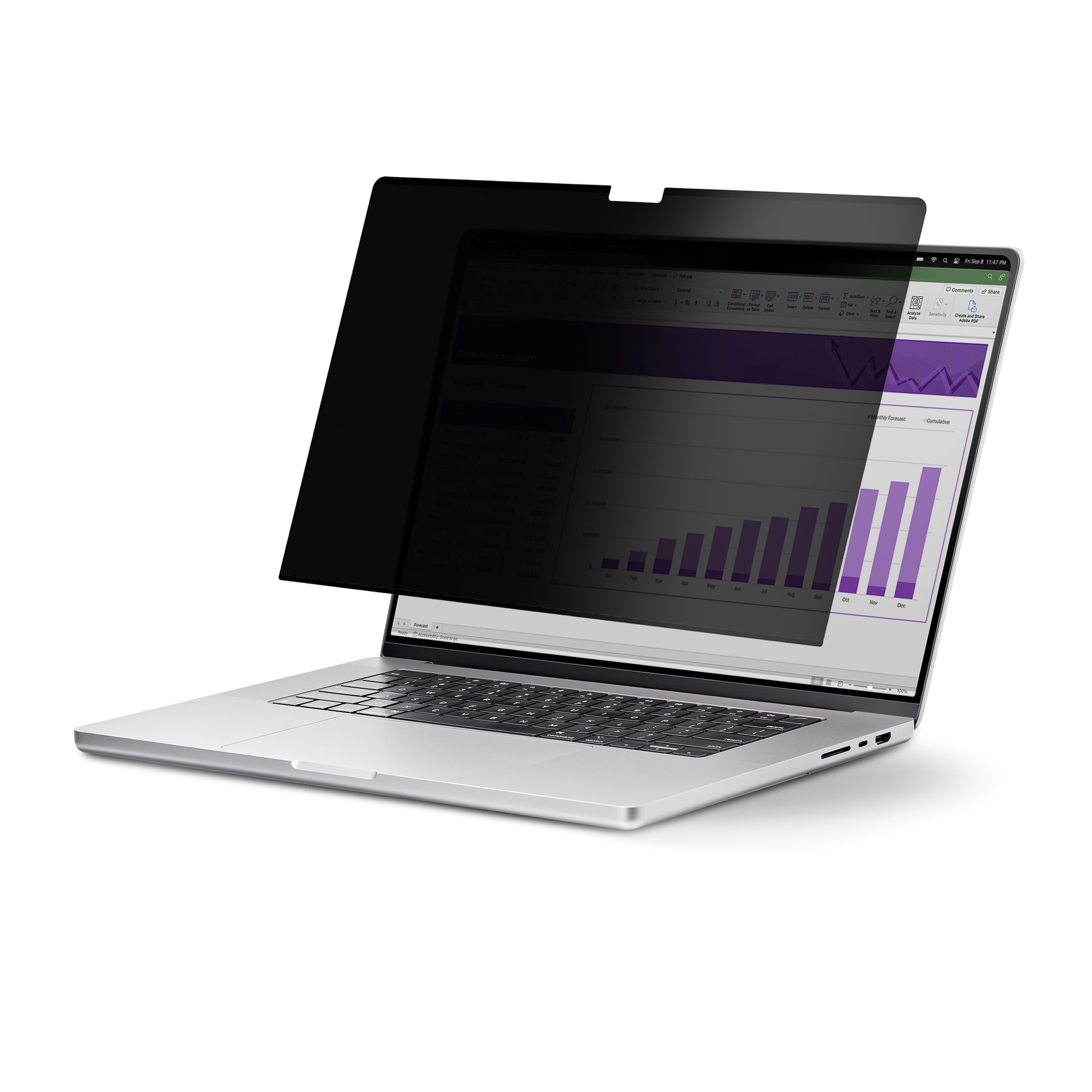 StarTech.com 15.6-inch 16:10 Flip-Up Privacy Screen with Touch, Laptop Security Shield, Anti-Glare Blue Light Filter