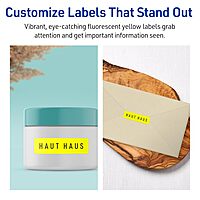 Avery Printable Rectangle Labels, Sure Feed Technology, 1-1/4" x 1-3/4", Neon Yellow, Laser/Inkjet Printable