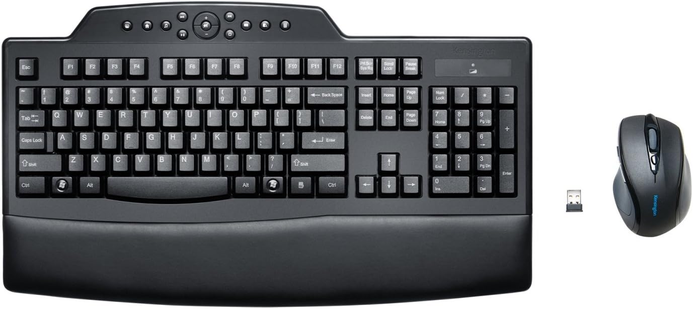 Kensington Pro Fit Wireless Comfort Desktop Set, Includes Keyboard and Right-Handed Mouse (K72403US)