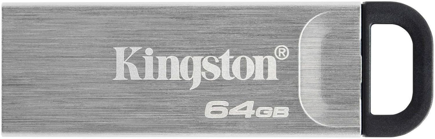 Kingston DataTraveler Kyson 64GB High Performance USB 3.2 Metal Flash Drive | Speeds up 200MB/s | DTKN/64GB