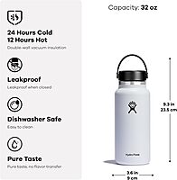 Hydro Flask Wide Mouth Insulated Water Bottle with Flex Cap