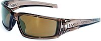 Honeywell Uvex Hypershock Safety Glasses, Brown Frame with Gold Mirror Lens & Anti-Scratch Hardcoat (S2964) 5.6 x 1.7 inch