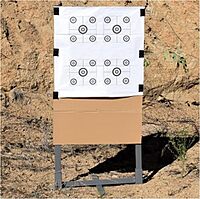 Birchwood Casey 24" Steel Target Stand Kit for Shooting - Durable Powder-Coated Metal Folding Target Stand, 2 Uprights