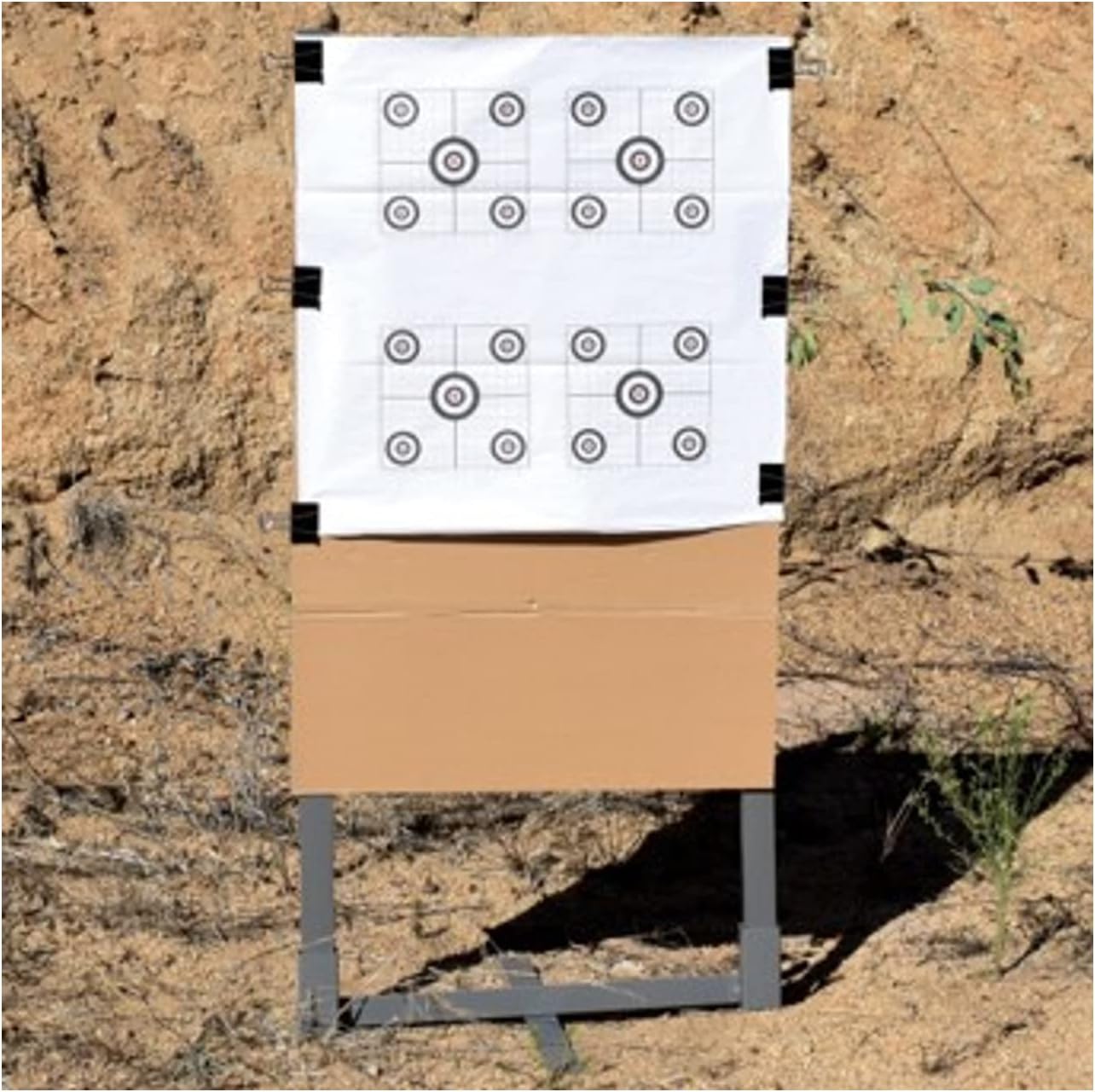 Birchwood Casey 24" Steel Target Stand Kit for Shooting - Durable Powder-Coated Metal Folding Target Stand, 2 Uprights