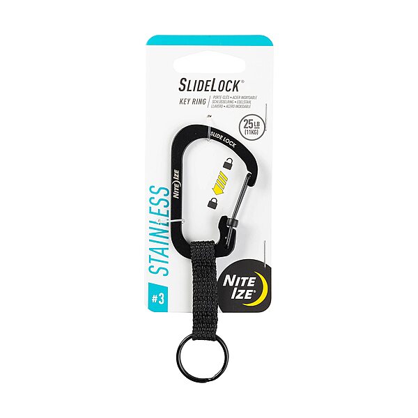 NITE IZE SlideLock Key Ring #3 Locking Carabiner