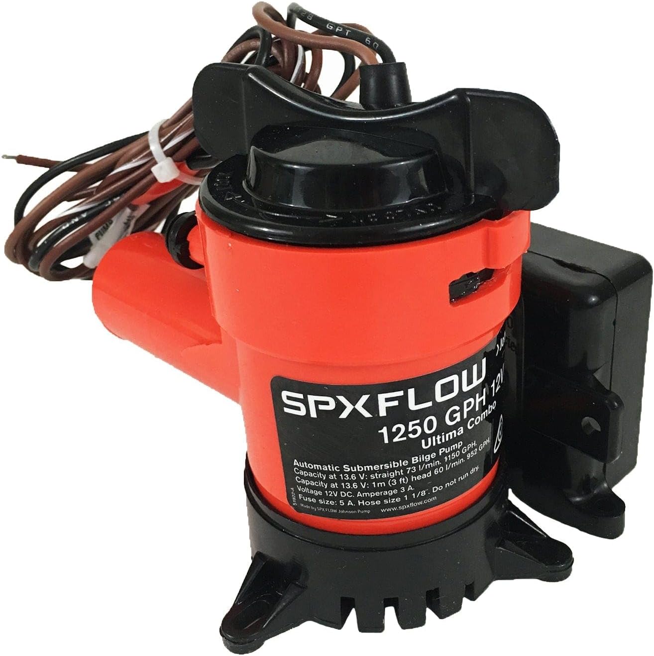 Johnson Pump 1250 GPH Ultima Combo Pump 1-1/8" Hose 12V