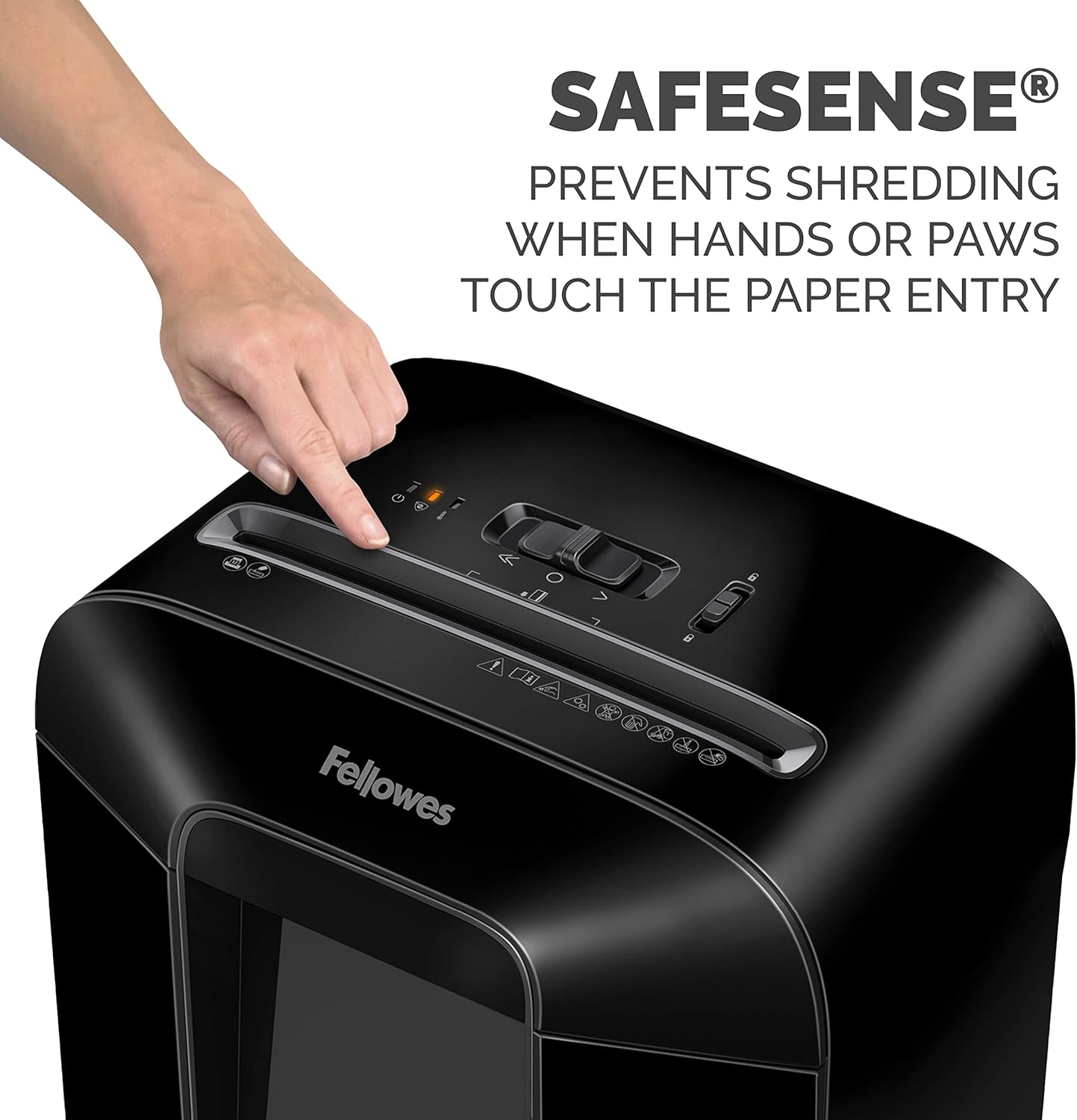 Fellowes LX85 Cross Cut 12-Sheet Home Office Paper Shredder with SafeSense, Black