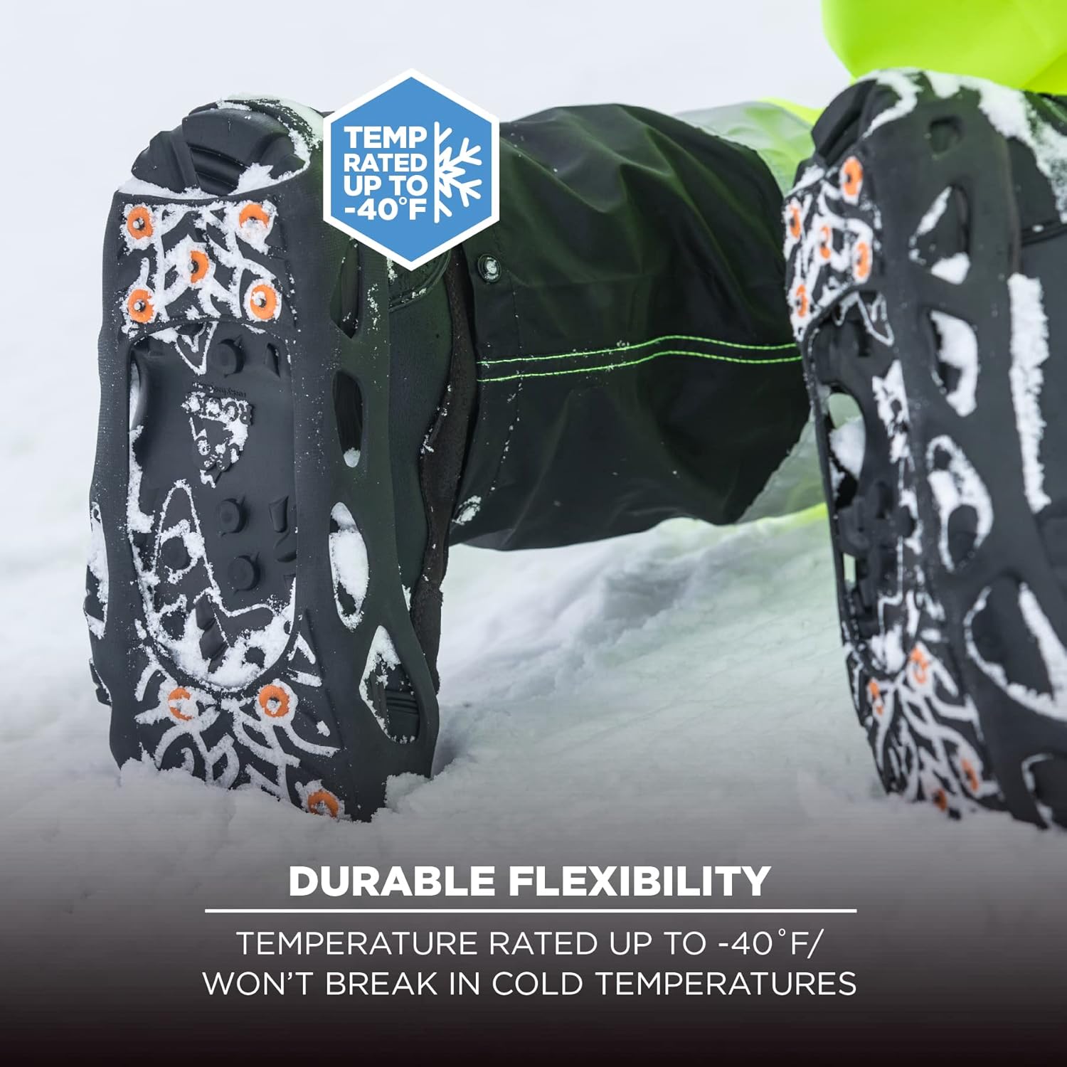 Ergodyne TREX 6304 Ice Traction Cleats, 12 Steel Studs