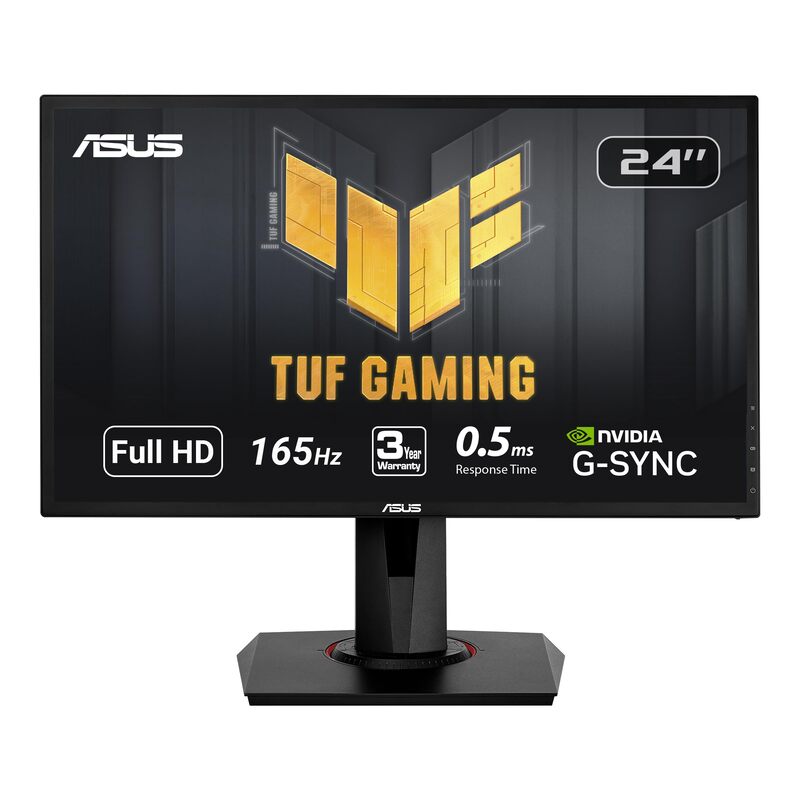 ASUS VG248QG 24" G-SYNC Gaming Monitor 165Hz 1080p 0.5ms Eye Care with DP HDMI DVI,Black 24" 0.5ms 165Hz G-SYNC Height Adjustable