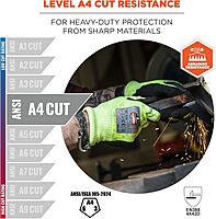 ERGODYNE ProFlex 7041 Hi-Vis Nitrile Coated Cut Resistant Gloves