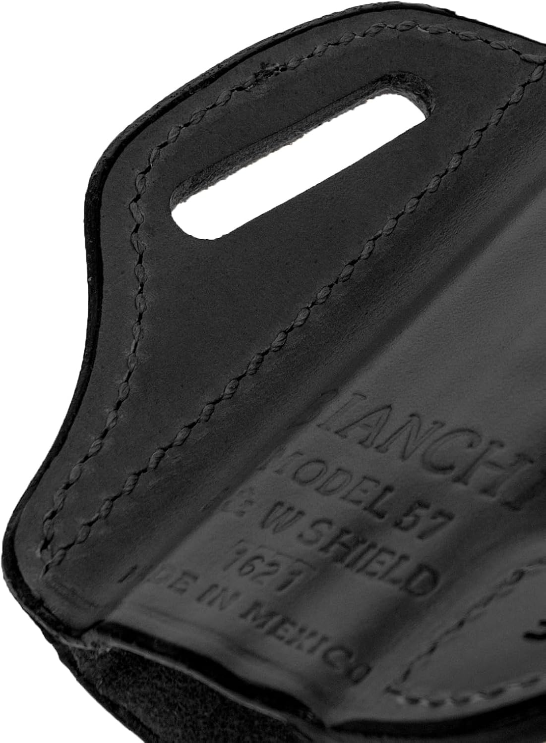 BIANCHI Model 57 Remedy Open-Top Full-Grain Leather Belt Slide Holster