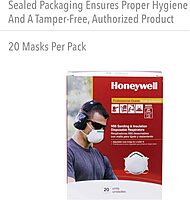 Honeywell NIOSH-Approved N95 Respirator Mask for Airborne Particulates, 20-Pack (RWS-54003)