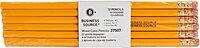 Business Source Unsharpened Woodcase No. 2 Pencils - Pack of 12 (37507), Yellow