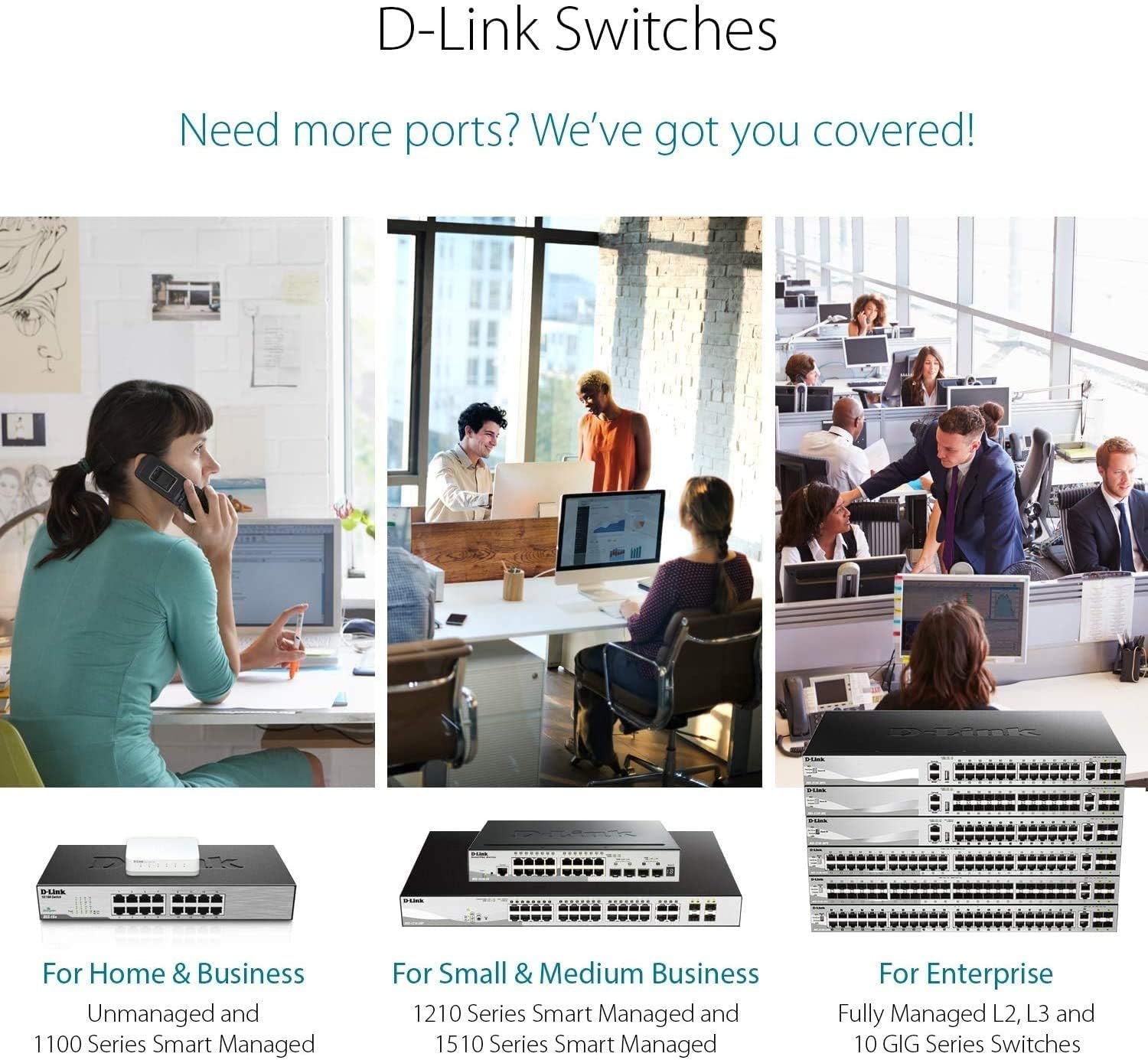 D-Link Gigabit Unmanaged Fanless Ethernet Switch