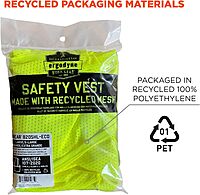 ERGODYNE GloWear 8205HL-ECO Recycled Hi-Vis Vest - Type R Class 2
