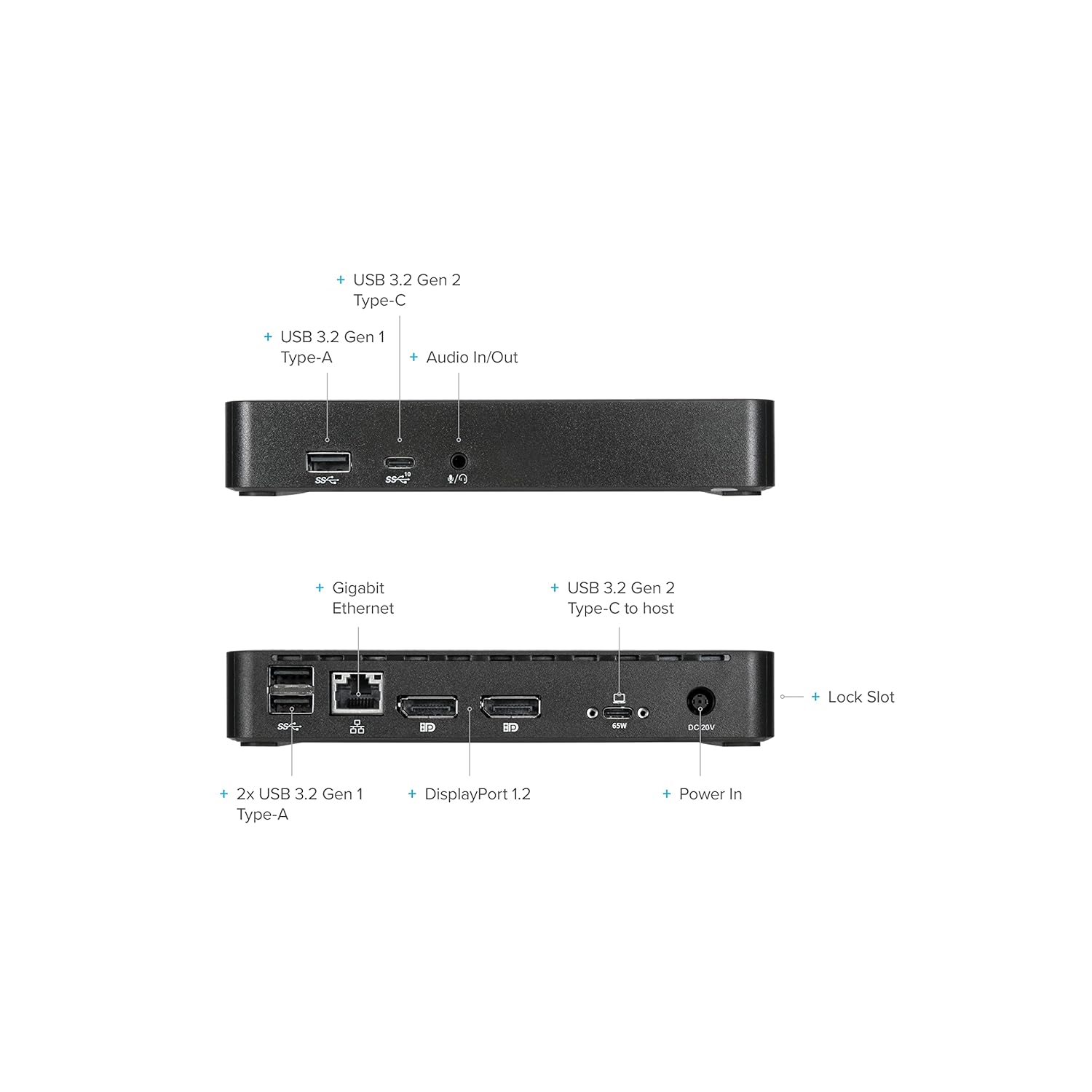 Targus Dual Monitor Universal USB-C DV4K DP Docking Station with 65W Power - Broad Compatibility with a Range of Hosts