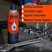 Kroil Penetrating Oil with Silicone (Aerosol Spray-10oz Can-Single) | Penetrant for Rusted Bolts