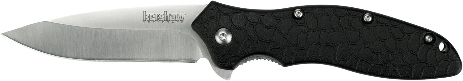 SOG Flare Folding and Pocket Knife Assisted Opening Tech Knife w/ 3.5 Inch Stainless Straight Edge Blade & Tactical Knife