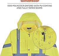 Ergodyne GloWear 8366 Lightweight Type R Class 3 High-Visibility Rain Jacket