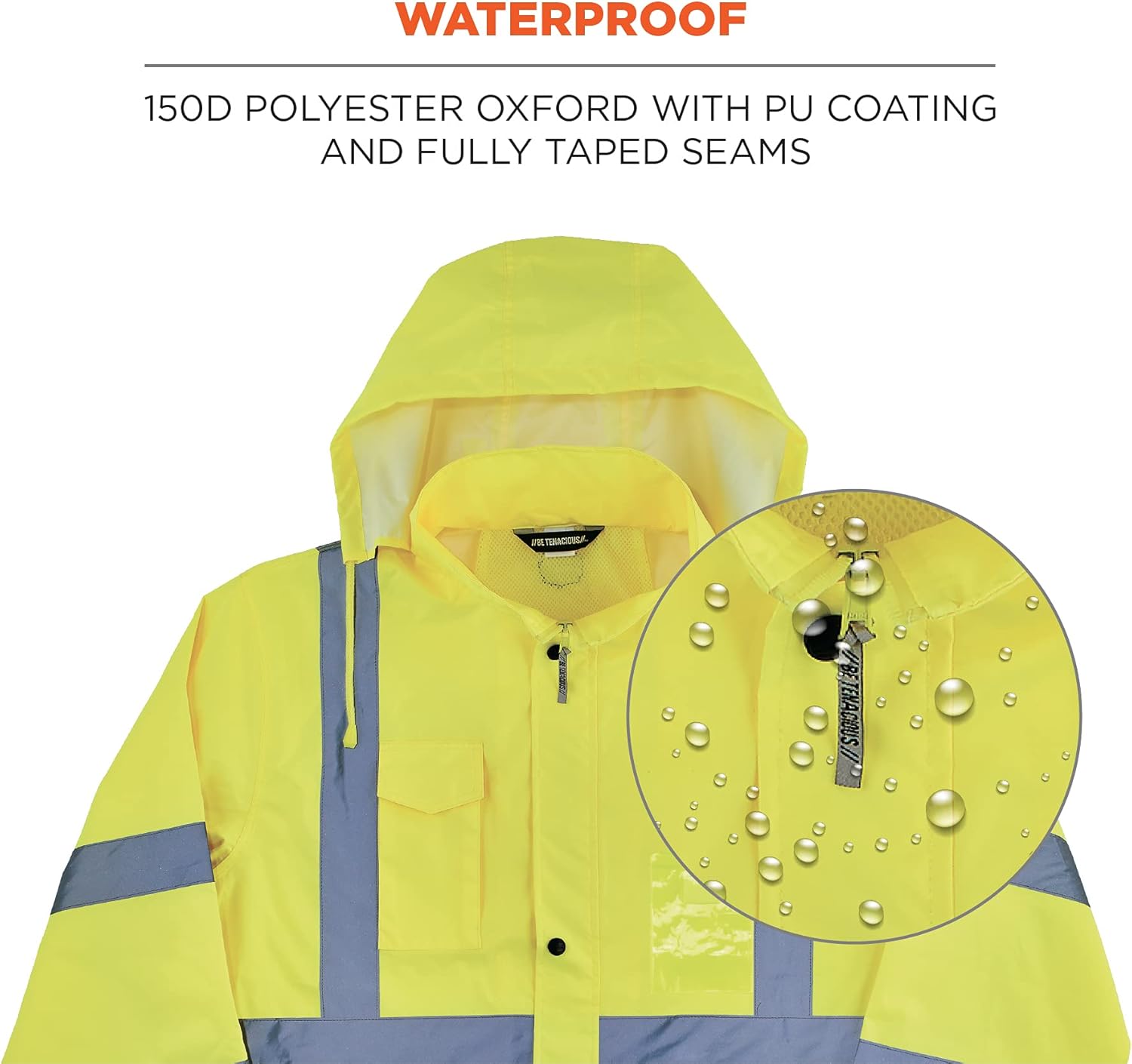 Ergodyne GloWear 8366 Lightweight Type R Class 3 High-Visibility Rain Jacket
