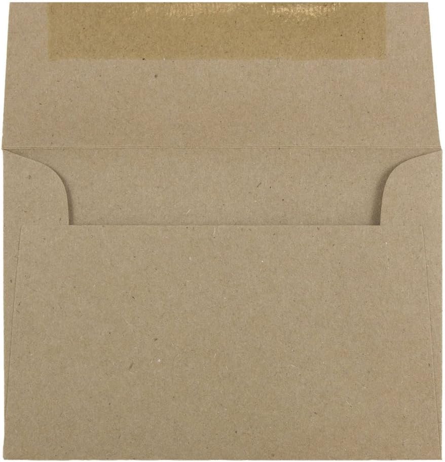 JAM PAPER Booklet Invitation Envelopes, Brown Kraft, Recycled