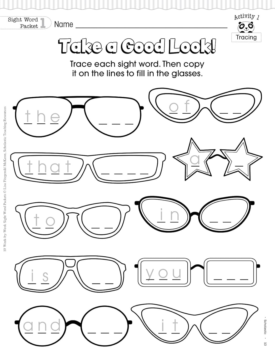 10 Week-by-Week Sight Word Packets: An Easy System for Teaching 100 Important Sight Words to Set the Stage for Reading