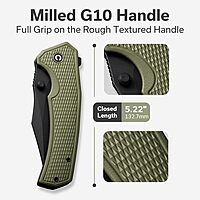 CIVIVI Vexillum Folding Knife for Outdoor and EDC, Flipper Pocket Knife with Thumb Stud Opener