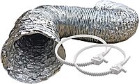 Builders Best SilverDuct Clothes Dryer Transition Duct, for Dryer, 4inH, 96inL, Silver