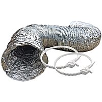 Builders Best SilverDuct Clothes Dryer Transition Duct, for Dryer, 4inH, 96inL, Silver