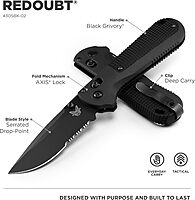 Benchmade - Redoubt 430 Tactical Knife with Black Grivory Handle (430SBK-02)