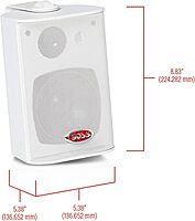 BOSS Audio Systems MR4.3 4-Inch 3-Way Marine Enclosed Speakers (Pair)