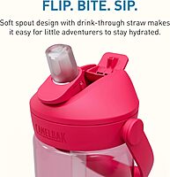 CAMELBAK Thrive Flip Straw Kids Bite Valve Water Bottle 14oz Tritan Renew
