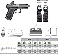 NIGHT FISION Optics Ready Stealth .330-.353 Night Sight Set for Glock 17/19/34