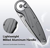 CIVIVI Starflare Pocket Knife, 3.3\" Folding Button Lock