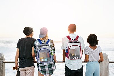 TRAILMAKER Heavy Duty Clear Backpack | Transparent Stadium-Approved for Women, Men, School, Travel