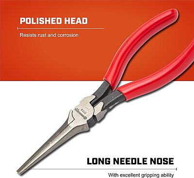 Crescent 7" Long Needle Nose Pliers - Designed for Wire Bending, Gripping & Twisting