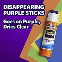 Elmer's Disappearing Purple School Glue Sticks, 6 Count