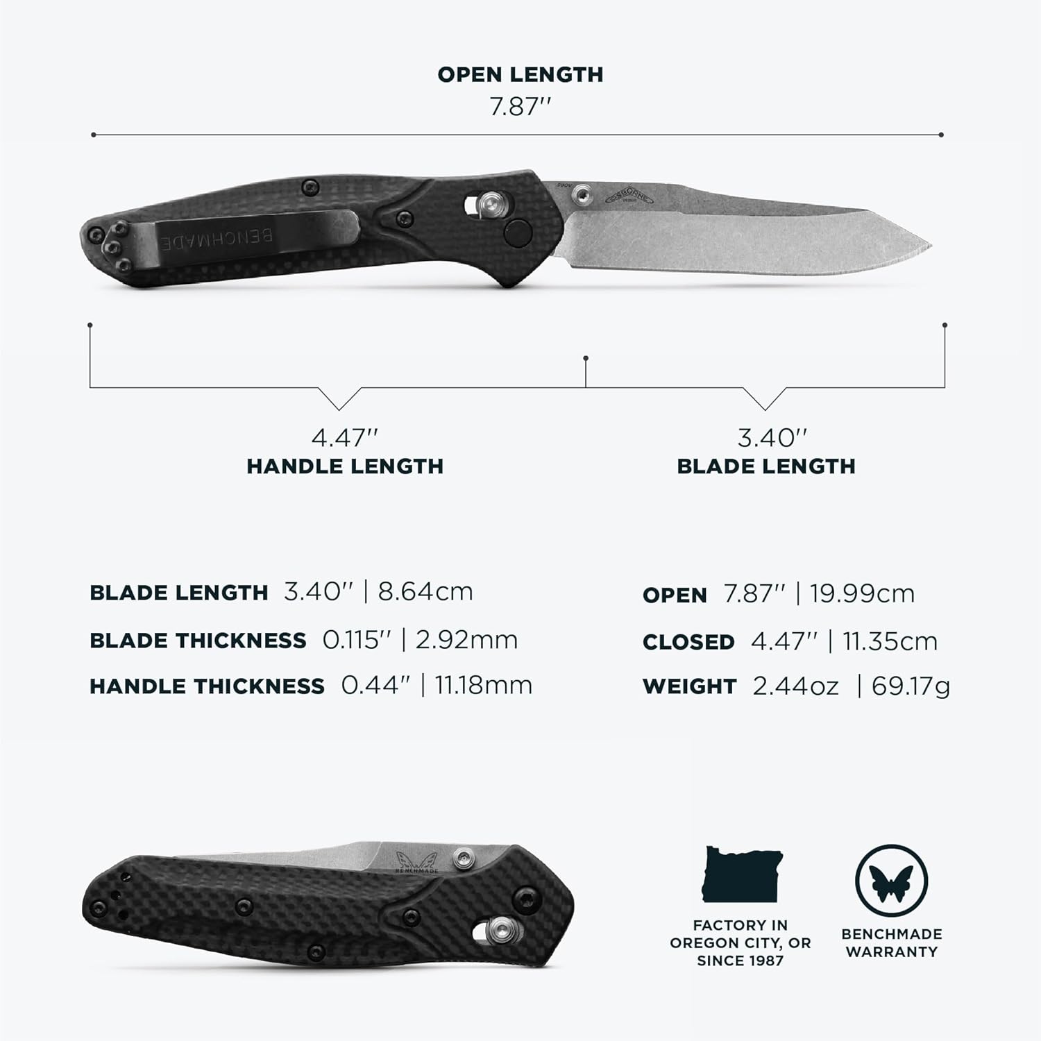 BENCHMADE Osborne 940 Folding Knife - AXIS Lock EDC