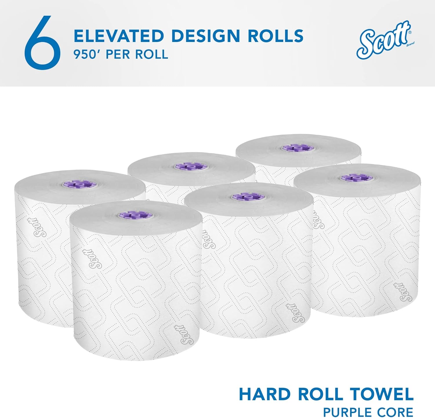 Scott Essential High Capacity Hard Roll Paper Towels with Absorbency Pockets (02001), For Use with Scott Essential Dispenser